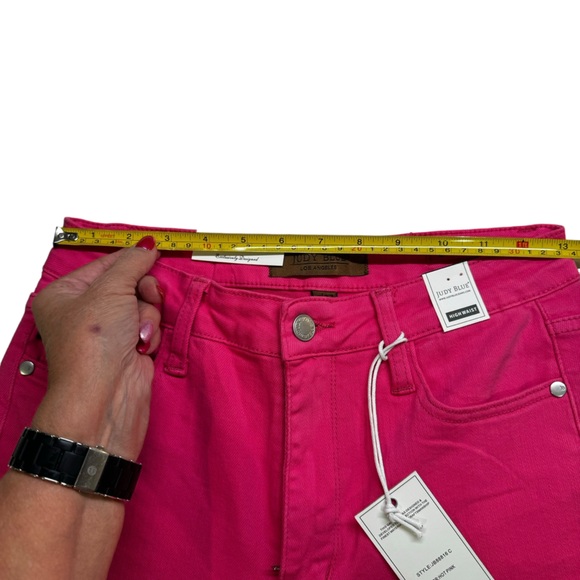 Judy Blue All the Heart Eyes High Rise Hot Pink 90’s Straight Leg Jeans 5 NWT - Picture 8 of 16